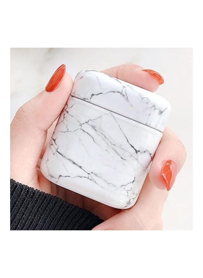 NIBEMINENT Marble Texture PC Plastic Protective Case for Huawei Bluetooth Earphones White  - Image 1