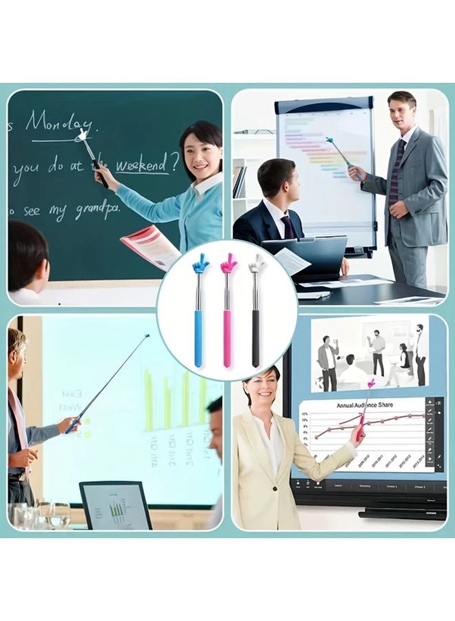 Blue Adjustable Telescopic Pointer Stick For Classroom Whiteboards Teaching - Image 5