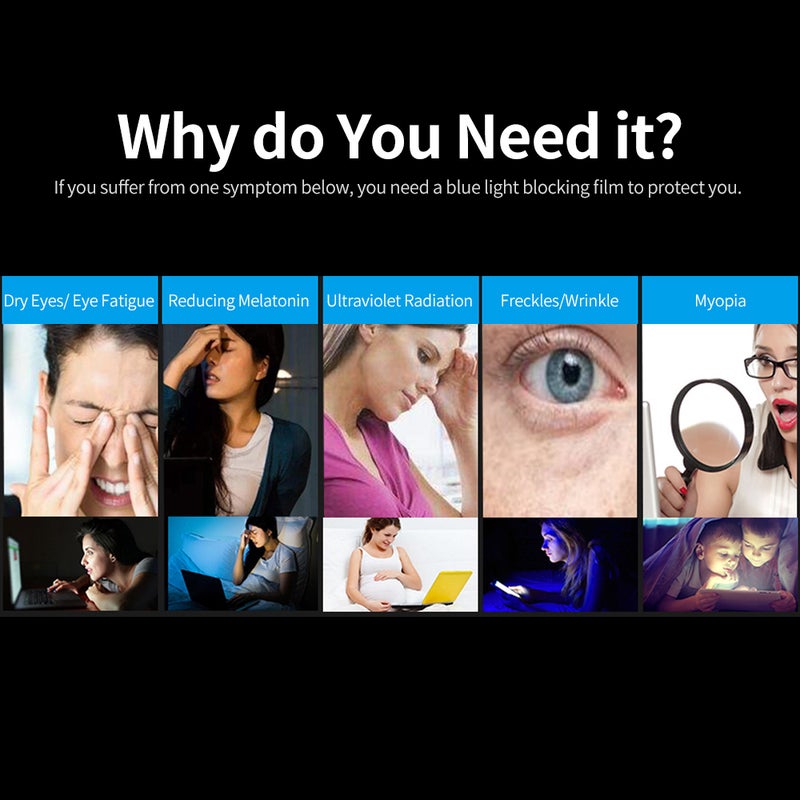 Blue Light Blocking Screen Protector High Transmittance/Anti UV&Glare Blue Light Filter for 24'' Monitor with 16:10 Aspect Ratio - Image 2