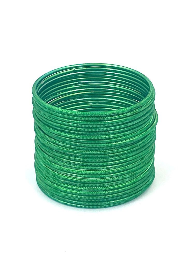 GOHONA Colorful Beautifully Designed Indian Bollywood Style Alloy Metal Plain Bangles for Kids Teenagers and Women - Image 2