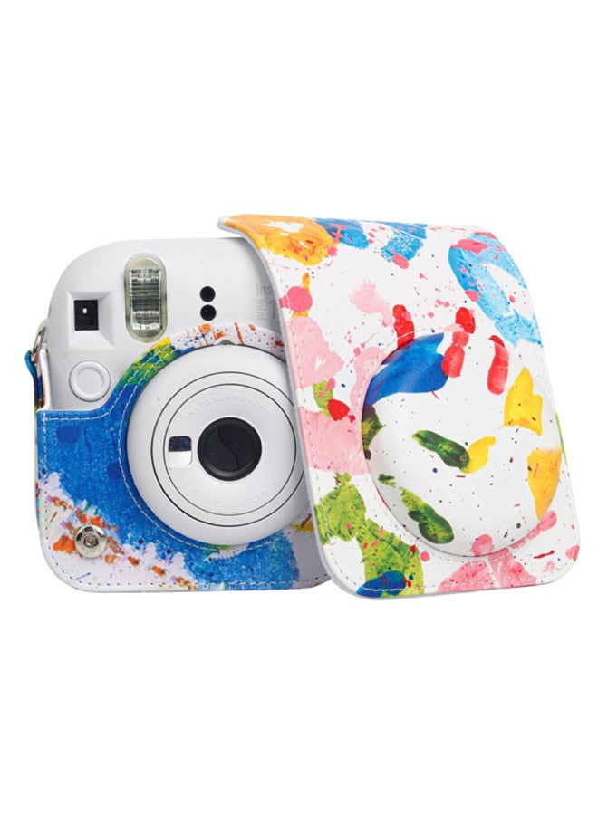 O Ozone PU Leather Camera Case for Fujifilm Instax Mini 12 Instant Camera | Protective Camera Cover with Adjustable Shoulder Strap - Palm Print - Image 2