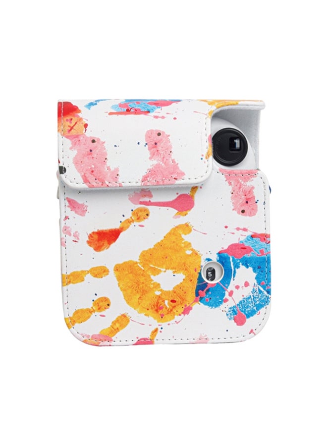 O Ozone PU Leather Camera Case for Fujifilm Instax Mini 12 Instant Camera | Protective Camera Cover with Adjustable Shoulder Strap - Palm Print - Image 4