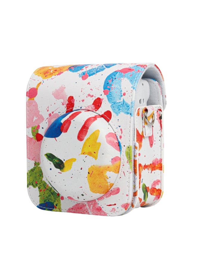 O Ozone PU Leather Camera Case for Fujifilm Instax Mini 12 Instant Camera | Protective Camera Cover with Adjustable Shoulder Strap - Palm Print - Image 5