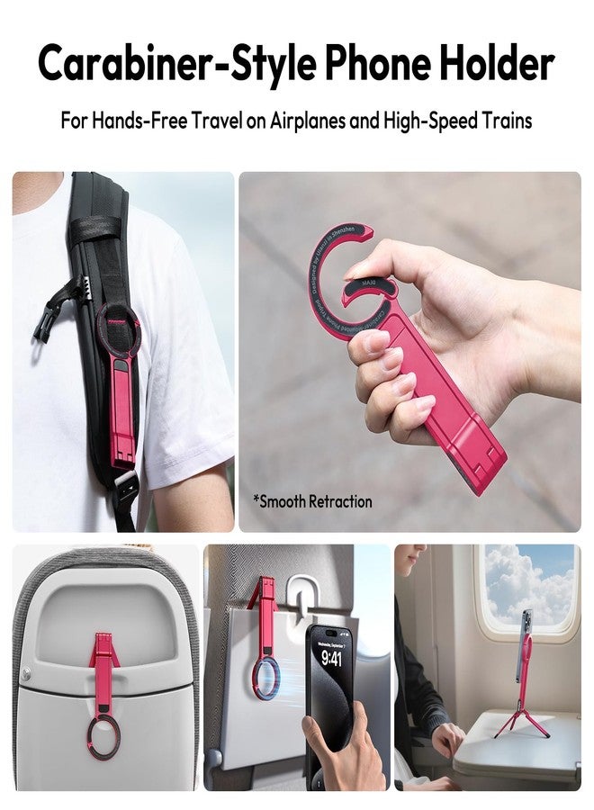 يولانزي حامل ثلاثي القوائم مغناطيسي ULANZI MA30 لهاتف iPhone - حامل ثلاثي القوائم صغير من الألومنيوم للهواتف الذكية بقفل مغناطيسي قوي وسريع التركيب متوافق مع سلسلة iPhone 17 16 15 14 13 12، أحمر - Image 2