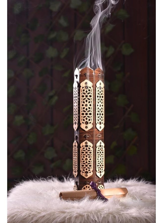 Antique Wood Incense Burner, incense holder(Multicolored) - Image 2