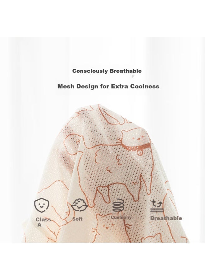 Good bear Cute Bear Baby Pure Cotton Short Sleeve R Per Summer Thin Baby Jumpsuit Breathable Mesh H E Summer Outfit - Image 3