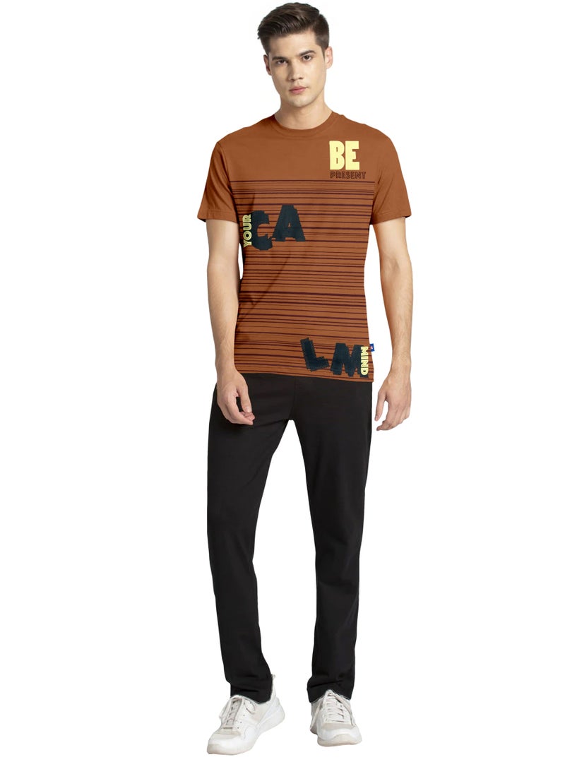LAUREN Smith Men’s 100% Cotton Bio Wash Round Neck T-shirt with Chest Print - Image 3