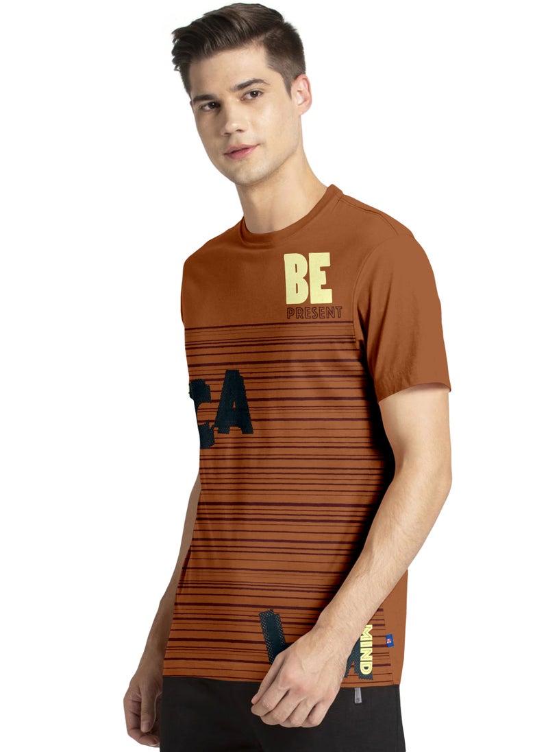 LAUREN Smith Men’s 100% Cotton Bio Wash Round Neck T-shirt with Chest Print - Image 2