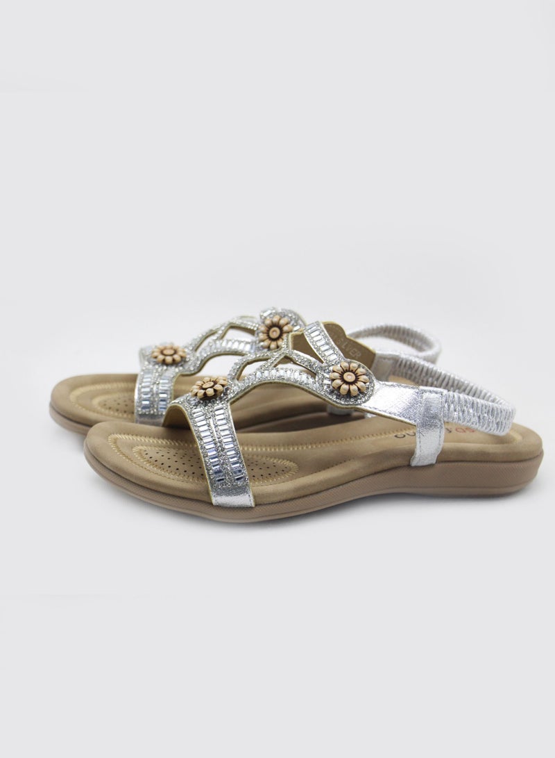 SD.Felano Flat Sandals | Open Toe, Soft Bottom, Casual and Breathable Women Shoes for Girls & Ladies | Lightweight women's fashion sandals for Walk and Summer - Image 2