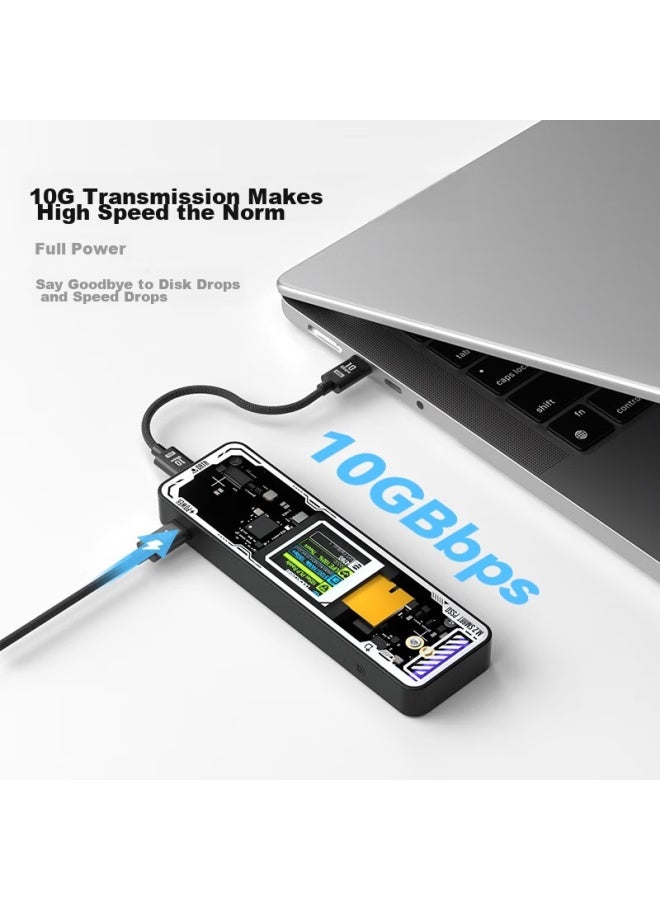 Dockcase M.2 Nvme Ssd Enclosure, High-speed Portable Hard Drive Case, Type-c 3.2 Interface, External Ssd Enclosure, M2 High-end Design, Compatible With Laptops - Image 4