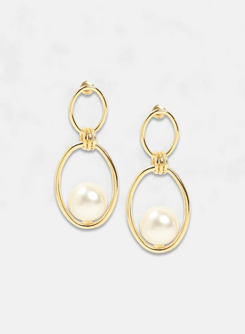 SOHI Pearl Beaded Contemporary Artificial Drop Earring Jewellery