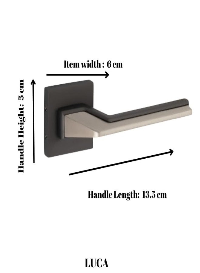 Sardar Luca Black Finish Door Lock for Main Door/Mortise Door Lock Set/Bedroom Door Lock/Handle Lock for Home/Office/Hotel (for Bathroom (No Keys)) - Image 2