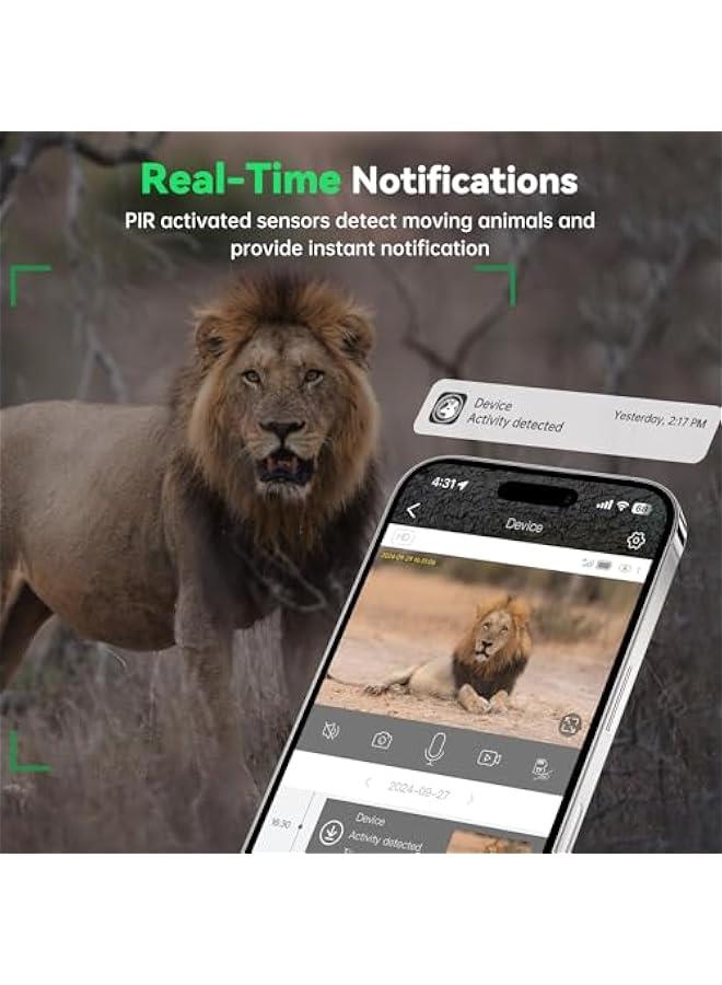 Arabest Trail Camera 2 Pack, 2k HD Live Cellular Trail Cameras, Built-In Sim Card,With 64g Memory Card,Game Camera Solar Powered, PIR Motion Activated 0.1s Trigger Time, IP66 Waterproof , with Night Vision - Image 3