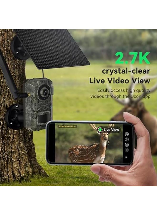 Arabest Trail Camera 2 Pack, 2k HD Live Cellular Trail Cameras, Built-In Sim Card,With 64g Memory Card,Game Camera Solar Powered, PIR Motion Activated 0.1s Trigger Time, IP66 Waterproof , with Night Vision - Image 4