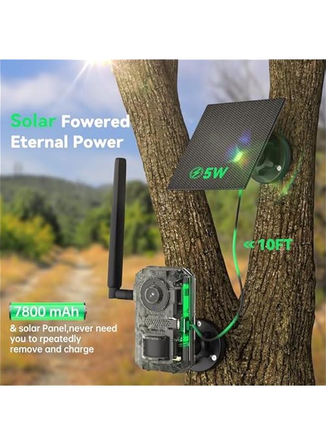 Arabest Trail Camera 2 Pack, 2k HD Live Cellular Trail Cameras, Built-In Sim Card,With 64g Memory Card,Game Camera Solar Powered, PIR Motion Activated 0.1s Trigger Time, IP66 Waterproof , with Night Vision - Image 5