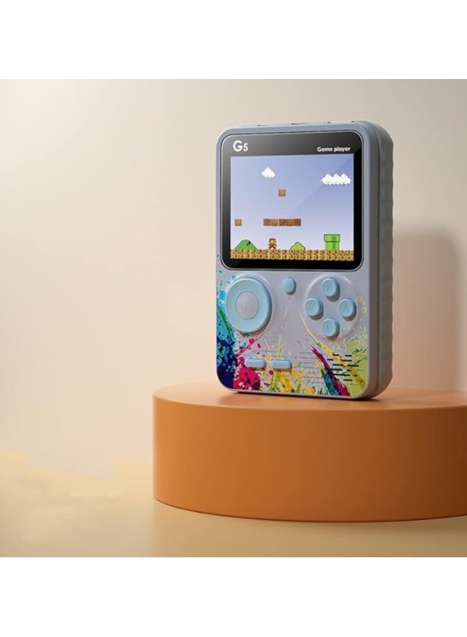 G5 Handheld Game Console Cartoon Version Childhood Nostalgic Double Mini Portable Handheld Macaron Game Console (Gray) - Image 2