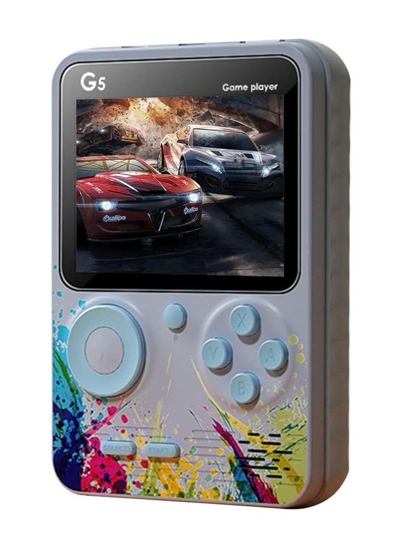 G5 Handheld Game Console Cartoon Version Childhood Nostalgic Double Mini Portable Handheld Macaron Game Console (Gray) - Image 3