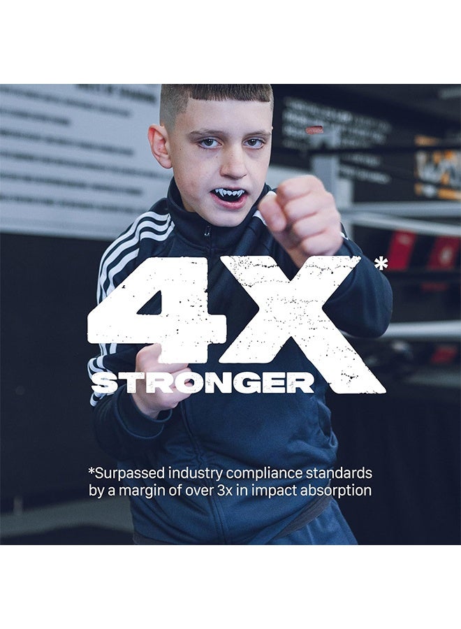 واقيات الفم الرياضية واقيات الفم المصنوعة من مادة إي في إيه واقيات الفم لتقويم الأسنان واقي الفم واقي الفم النحيف مع حافظة للملاكمة وكرة السلة ولاكروس وكرة القدم وفنون القتال المختلطة (أزرق) - Image 4