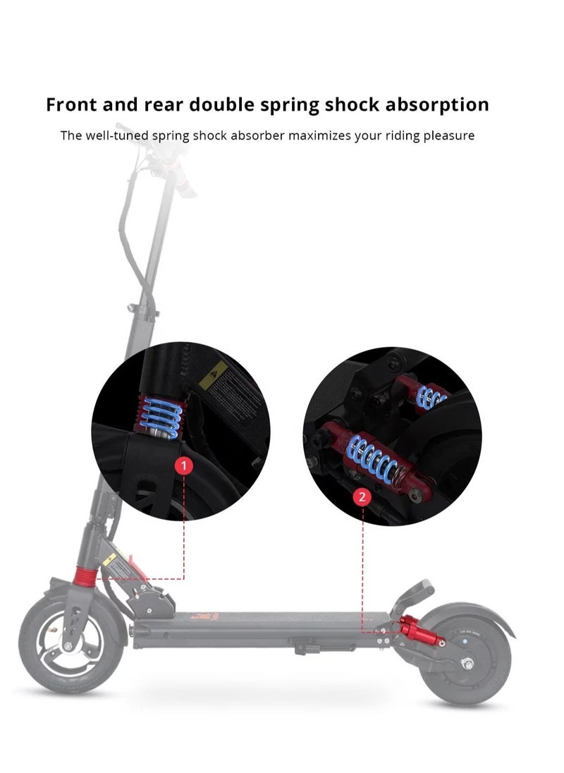 KugooKirin - X1 Electric Scooter: 50KM Max Range, 37KM/H Speed, 120KG Load Capacity -Performance Detachable 48V Battery Powerful 600W Motor, 8-Inch Tires, and IP54 Rating for Adults & Fast Charging for Urban Commuting - Image 1
