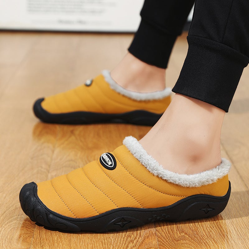 Winter Slippers Winter Indoor 47 Home Fleece-Lined Warm Plus Size Home Non-Slip Men'S And Women'S Cotton Shoes 48 Baotou - Image 3