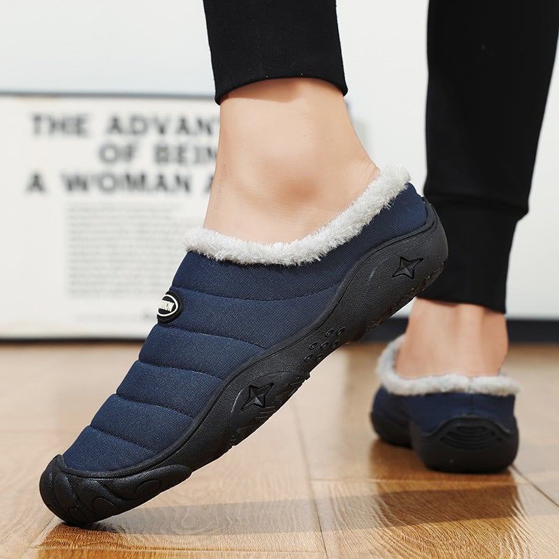 Winter Slippers Winter Indoor 47 Home Fleece-Lined Warm Plus Size Home Non-Slip Men'S And Women'S Cotton Shoes 48 Baotou - Image 4