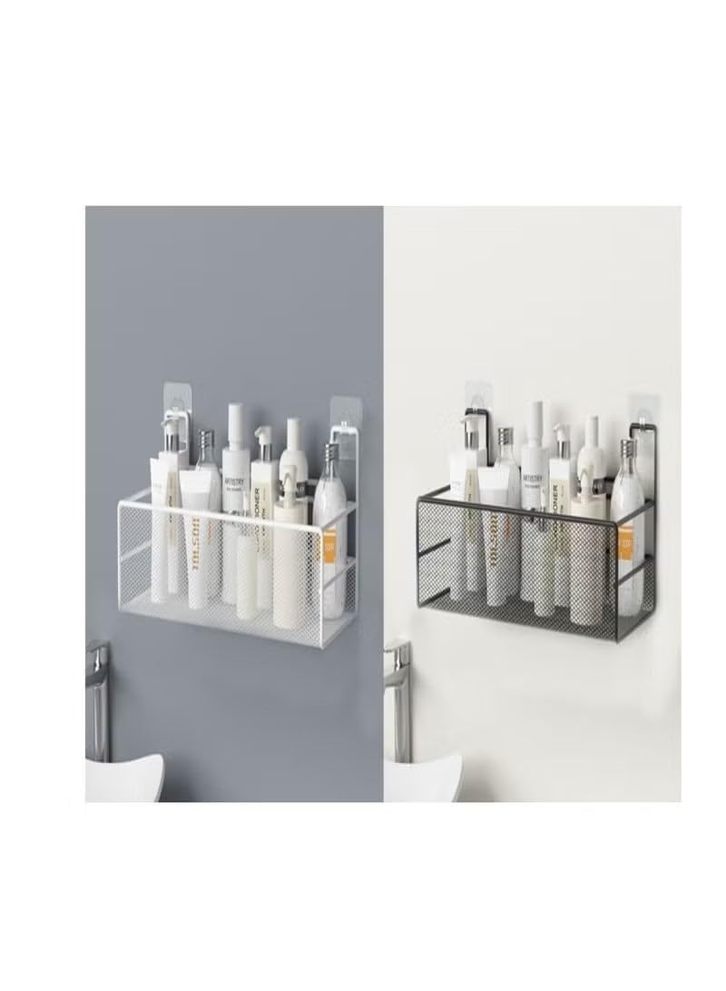 High-Quality Coated Metal Bathroom Shelf â€“ Rust-Resistant, Elegant and Durable Design for Shampoo and Accessories Storage