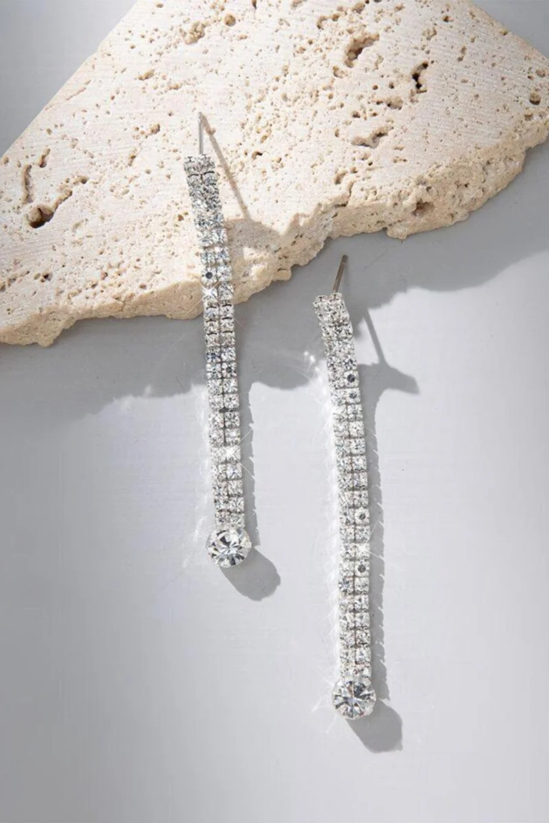 باهلس Silver Plated Water Path Zircon Stone Necklace Earring Set Bridal Jewelry Set Engagement Set Party Invitation Set