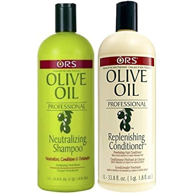 ORS OLIVE OIL NEUTRALIZING SHAMPOO 1L WITH REPLENISHING CONDITIONER 1L (SET OF 2) - Image 1