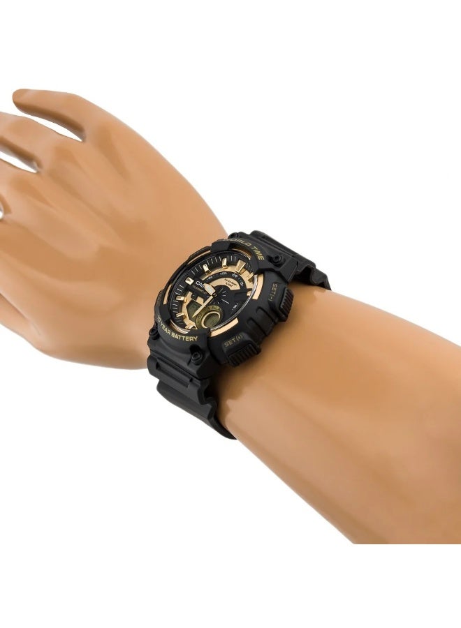 CASIO Youth Series Analog and Digital Wristwatch Model AEQ-110BW-9AVDF - 52mm - Black for Men - Image 4