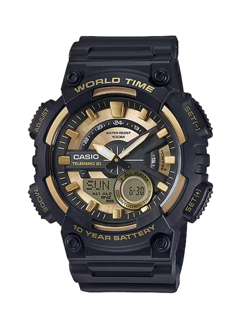 CASIO Youth Series Analog and Digital Wristwatch Model AEQ-110BW-9AVDF - 52mm - Black for Men - Image 1