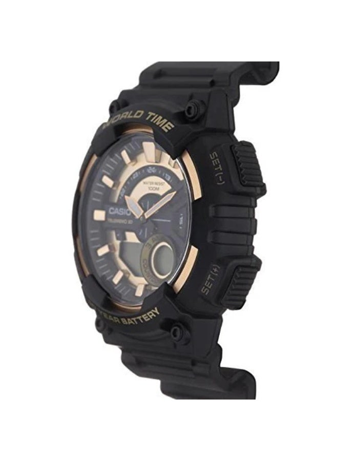 CASIO Youth Series Analog and Digital Wristwatch Model AEQ-110BW-9AVDF - 52mm - Black for Men - Image 3