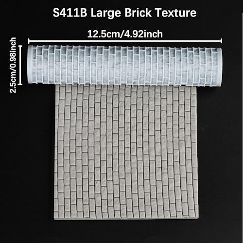 AUSPDICE Texture Roller Expertly Crafted Board Game Accessory for RPG 28mm MiniatureDND Terrain Dungeons and Dragons TTRPG Tabletop Miniatures S411B Large Brick Texture - Image 5