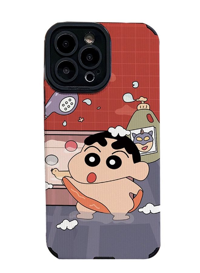 EHOME iPhone 13 Pro Case Silky-Soft Touch Full-Body Protective Phone Case, Shockproof Cover with Microfiber Lining-Crayon Shin-chan Protective Case Cover For iPhone 13 Pro - Image 1