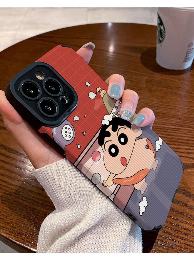 EHOME iPhone 13 Pro Case Silky-Soft Touch Full-Body Protective Phone Case, Shockproof Cover with Microfiber Lining-Crayon Shin-chan Protective Case Cover For iPhone 13 Pro - Image 4