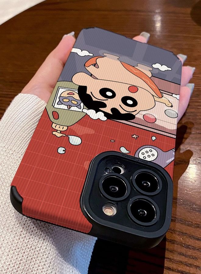 EHOME iPhone 13 Pro Case Silky-Soft Touch Full-Body Protective Phone Case, Shockproof Cover with Microfiber Lining-Crayon Shin-chan Protective Case Cover For iPhone 13 Pro - Image 5