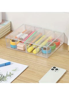 JiFENG 4-Tier Acrylic Organizer - Stackable, Dustproof Storage Solution for Makeup, Jewelry & Office Supplies | Easy-Glide Drawers, Space-Saving Design, Utility Hooks  - Image 4