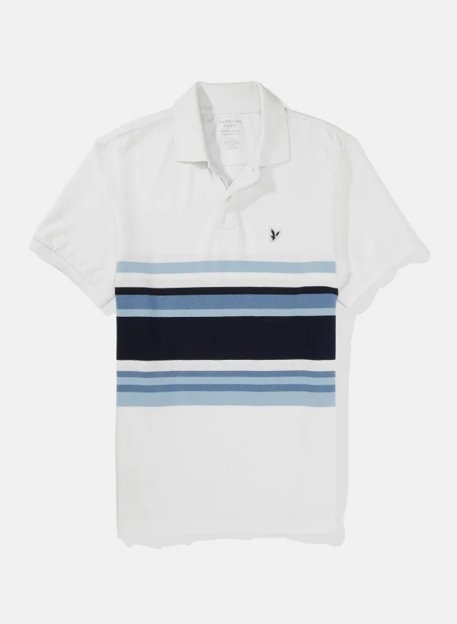 American Eagle AE Striped Polo Shirt