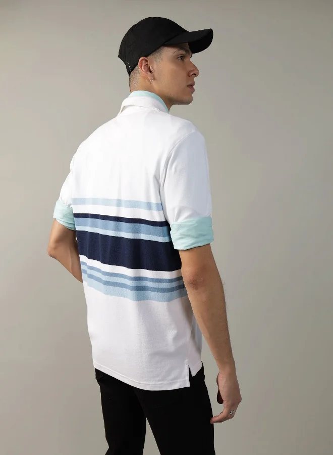 American Eagle AE Striped Polo Shirt