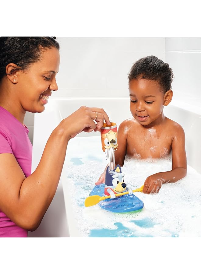 TOMY Bluey Toomies Canoe Bath Toy Bluey And Bingo In Pull Cord Activated Canoe Officially Licensed Bluey Toys Toys For Kids 18 Months+ - Image 5