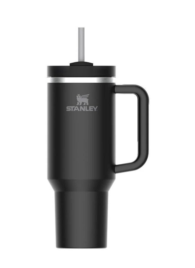Stanley - Quencher H2.0 FlowState 40 oz Vacuum Insulated Tumbler with Lid and Straw – Black | Leak-Resistant, Portable Stainless Steel Travel Mug for Hot & Cold Drinks | Durable, Reusable, Eco-Friendly Flask for Office, Gym, Car, & Outdoor Use - Image 1