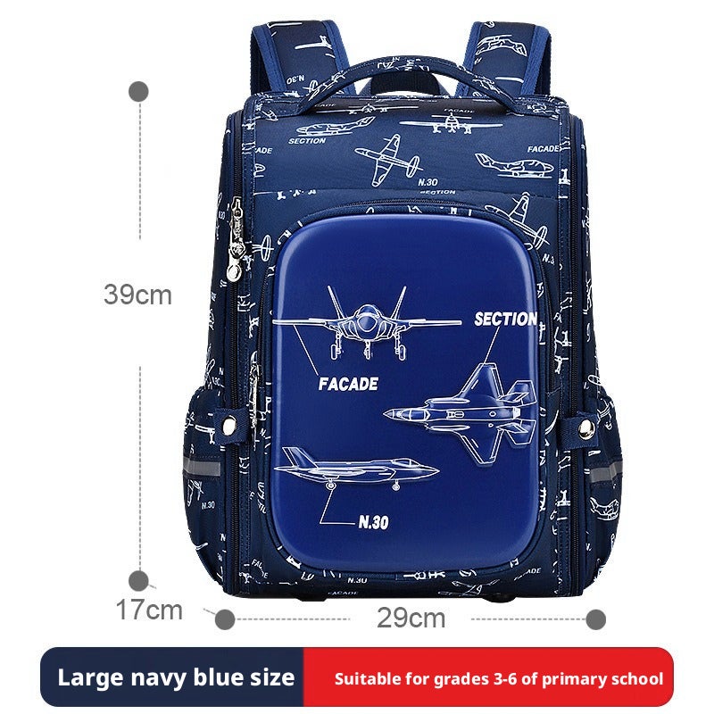Sesame Baby Kids Cartoon Backpack Boys Grades 1-3 One-Piece Open Large Capacity Children's Schoolbag - Image 5