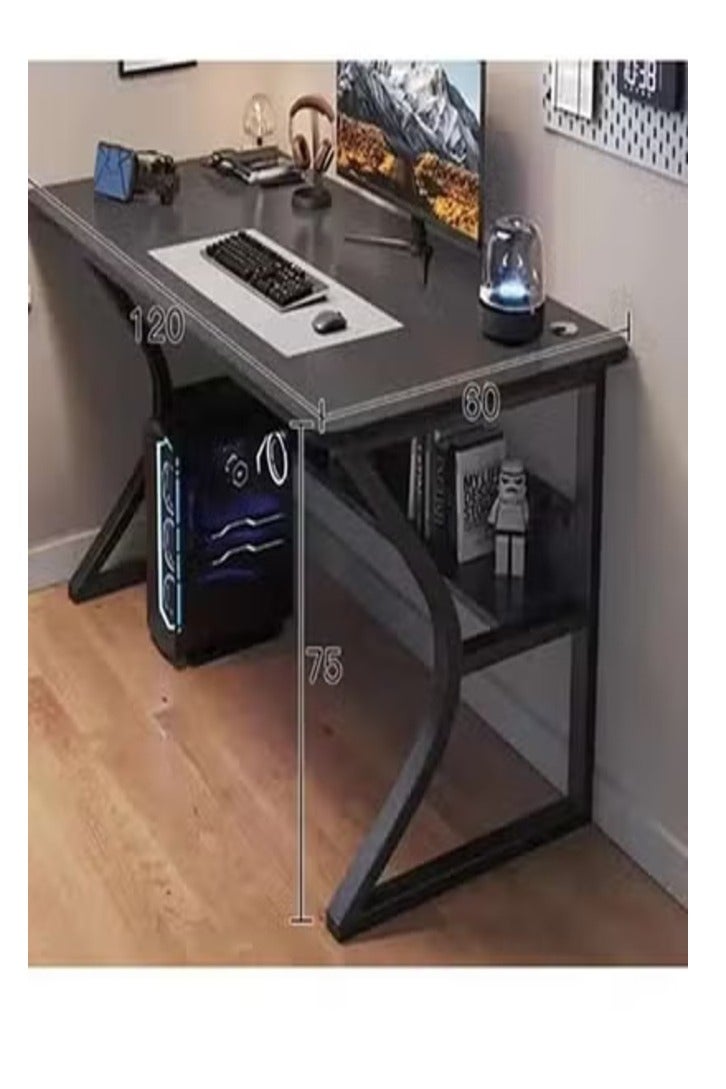 AGD K-Shape Computer Gaming Table with Sturdy and Easy-to-Assemble Desktop (Black)  - Image 3