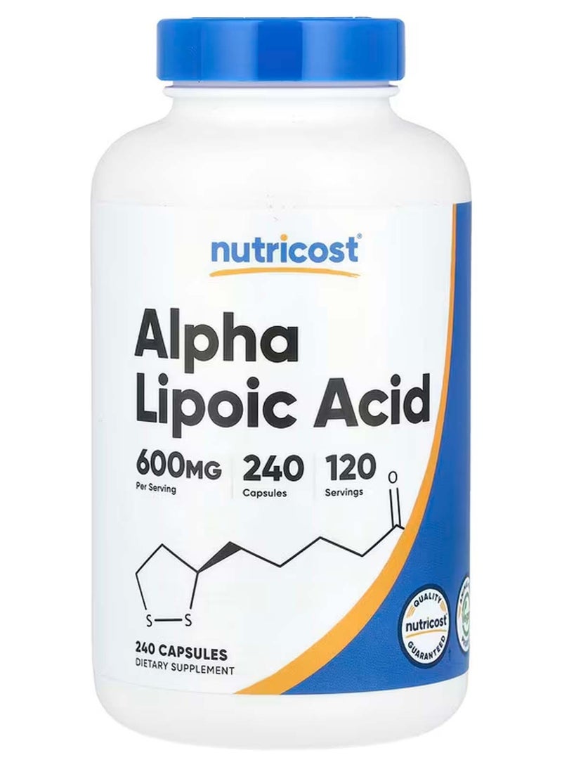 Nutricost Alpha Lipoic Acid, 240 Capsules, (300 mg per Capsule) - Image 1