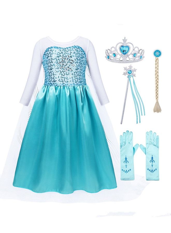 ISank Princess Dress  Birthday Costume Sky Blue  - Image 1