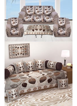 Ab Home Decor Premium Diwan Set of 8 Pieces Combo with Sofa CoverCenter Table Cover Cloth by Ab Home Decor 
