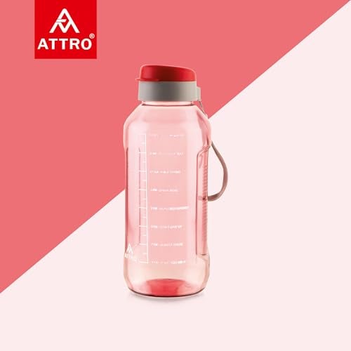 ATTRO Ultra Pro Motivational 1.5-Liter BPA-Free Water Bottle with Leak-Proof Flip-Top Cap, Nylon Strap and Stylish Color for Daily Hydration- Red - Image 4