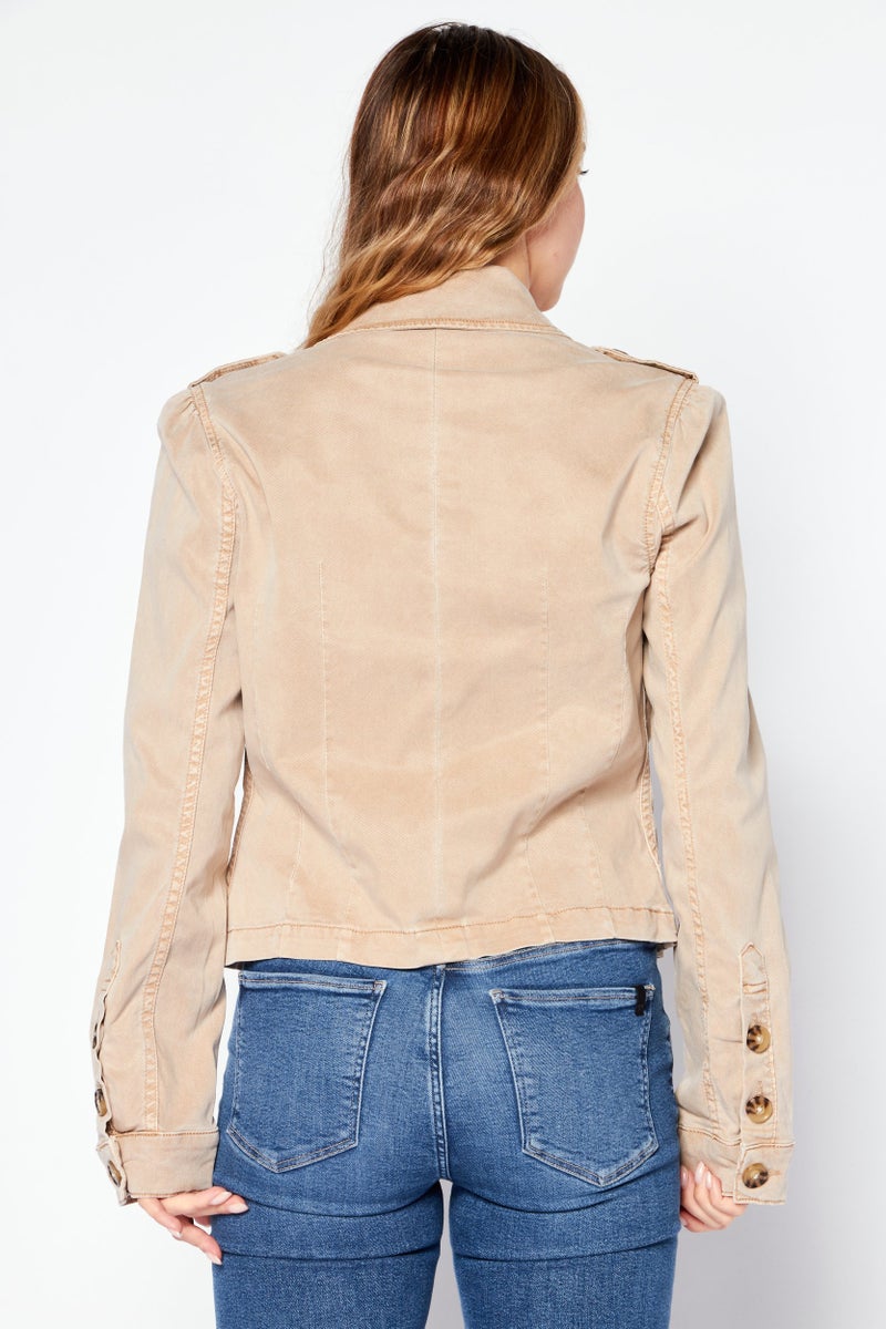 PAIGE Women Plain Jacket Shirt, Beige  - Image 4
