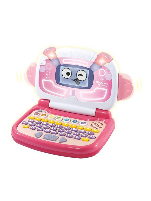 LeapFrog Click the ABC, 123 Laptop - Pink - Educational Computer Toy for Letters, Numbers & Early Skills - Image 1