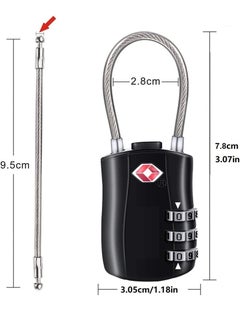 Generic 2-Pack TSA Approved Luggage Combination Locks, Alloy Three-Digit Combination Padlocks for Travel Bags, Suitcases, Lockers, Gym, Bicycle Locks  - Image 2