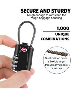 Generic 2-Pack TSA Approved Luggage Combination Locks, Alloy Three-Digit Combination Padlocks for Travel Bags, Suitcases, Lockers, Gym, Bicycle Locks  - Image 3